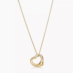 Tiffany & Co 18K Elsa Peretti Open Heart Necklace